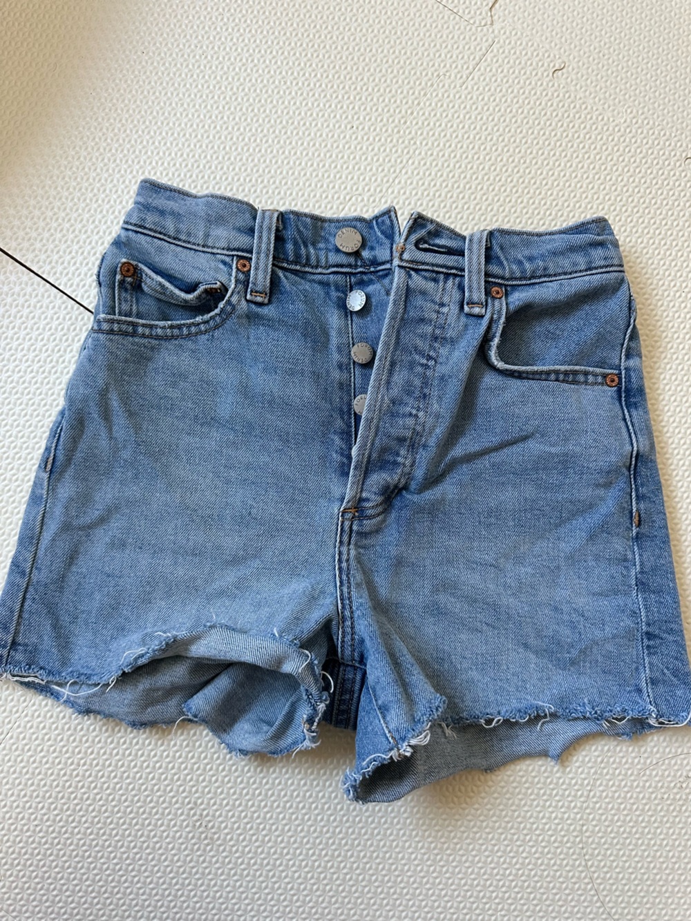 Denim Forum Light Blue High-Waist Denim Shorts